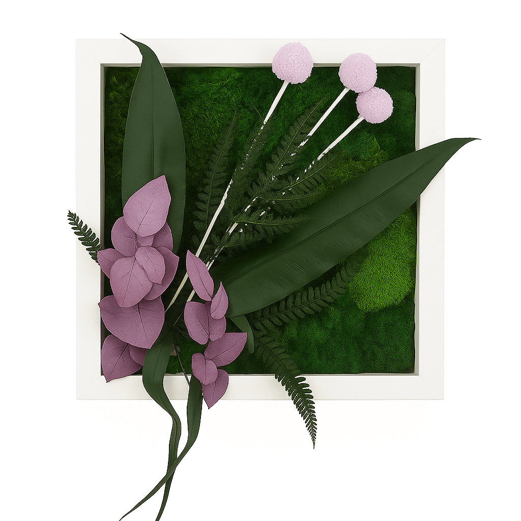 Einzigartiges, pinkes Moosbild von DesignmitGruen
