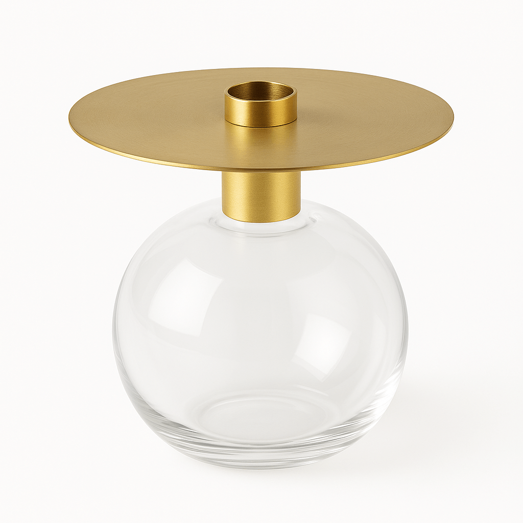 Edle, goldene Glasvase von DesignmitGruen
