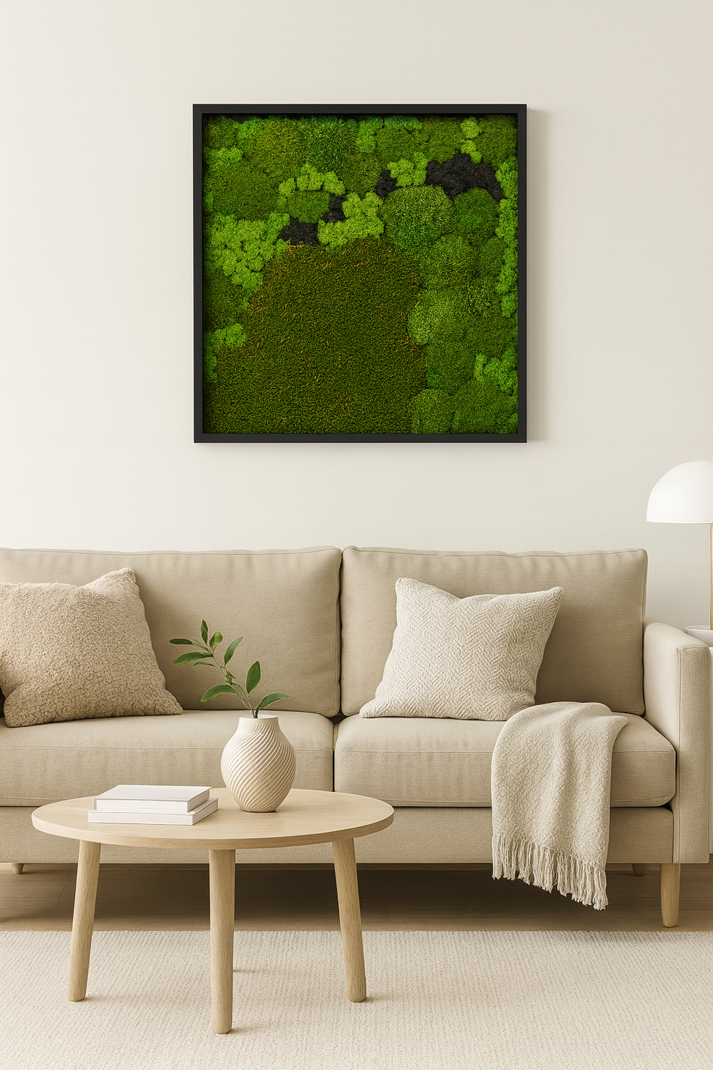 Moosbild „Naturbalance“ – 50 × 50 cm