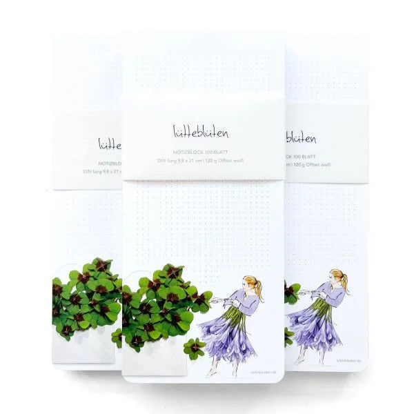 Lütteblüten Notizblock glück