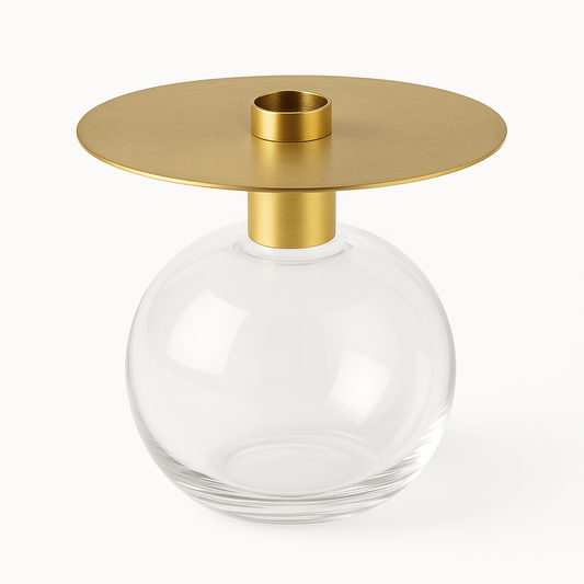 Edle, goldene Glasvase von DesignmitGruen