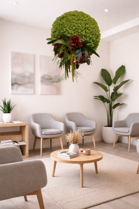 Mooskugel Ø ca. 50 cm – Exklusive hängende Raumbegrünung