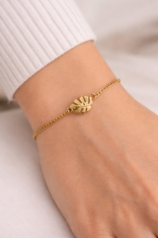 Armband Monstera Blatt – Gold